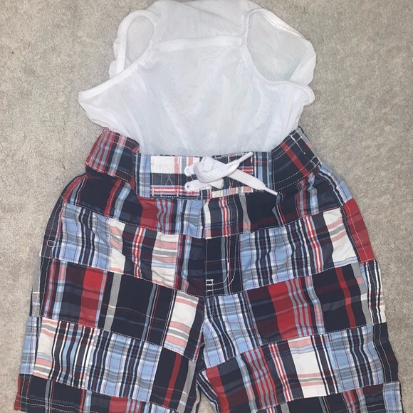 JANIE & JACK boys 2T plaid swim trunks swimsuit toddler boys size 2 - Picture 6 of 8